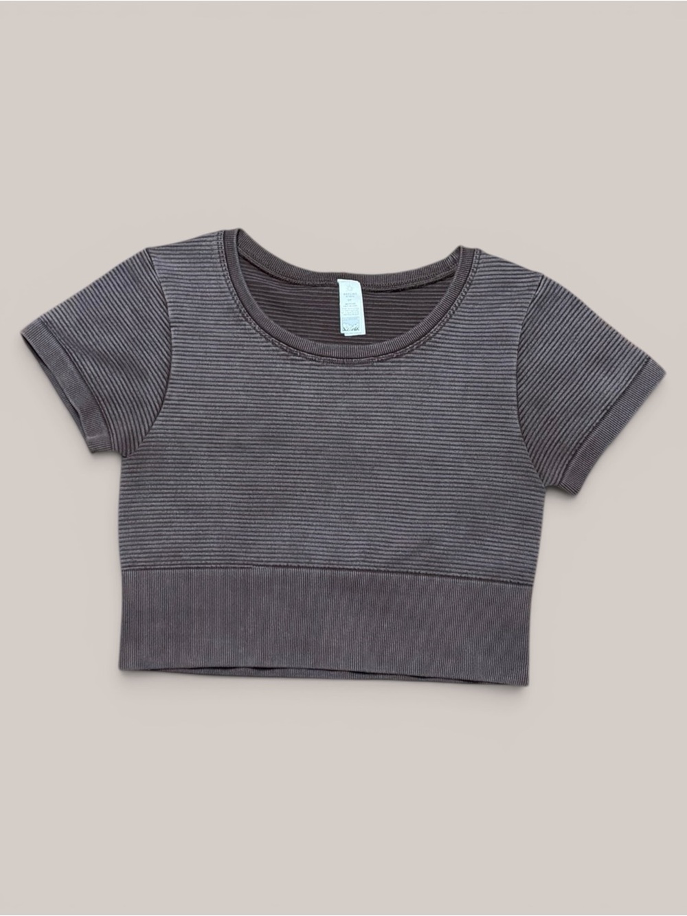 Aerie Offline Brown Cropped Workout Crop Top